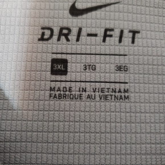 NIKE Polo collar; three-button placket at front Men's 3xl dri-fit cool grey - Picture 4 of 7